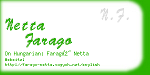 netta farago business card